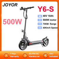 JOYOR Y6-S Electric Scooter 500W EScooters 48V 18Ah Battery Up to 70KM Range 40Km/h Max Speed 10 Inch Wheel Electric Scooter