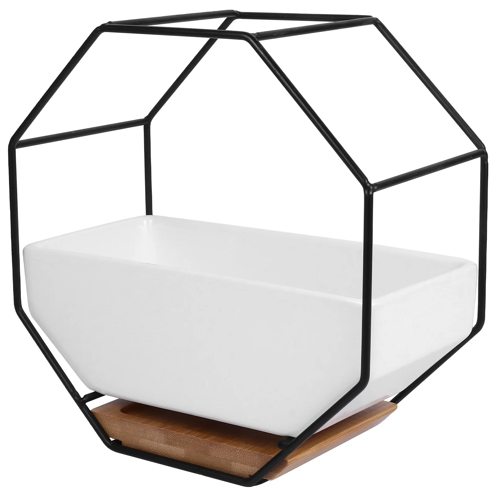 1 conjunto de parede octógono pendurado vaso de flores à prova de ferrugem decorativo planta titular para casa escritório varanda suculenta pote rack flor