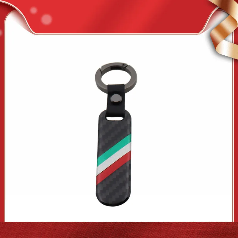 Car Styling Carbon Fiber Italy Italian Flag Pendant For Fiat Ferrari Maserati alfa romeo Keyring Keychain Key Ring Chain Holder