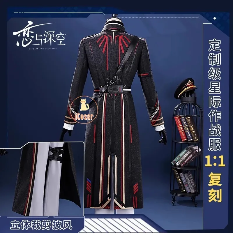 ICoser Caleb Cosplay disfraz peluca Farspace Colonel amor y espacio profundo uniforme gorra fiesta de Halloween para mujeres hombres accesorios de Carnaval