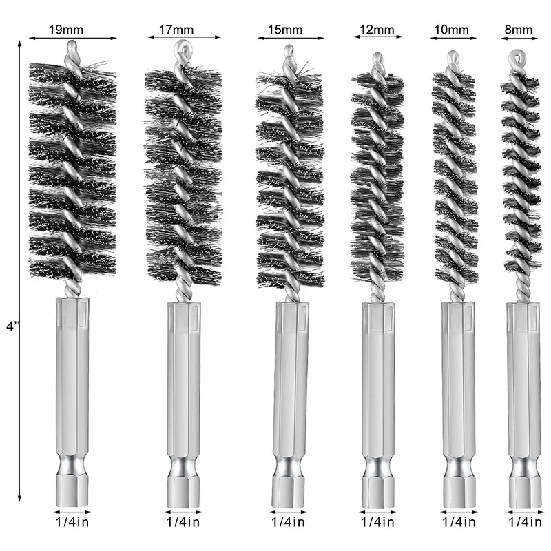 Stainless Steel Drilling Brush Twisted Wire Stainless Steel Cleaning Brushes For Electric Drill Impact Tool Cleaning