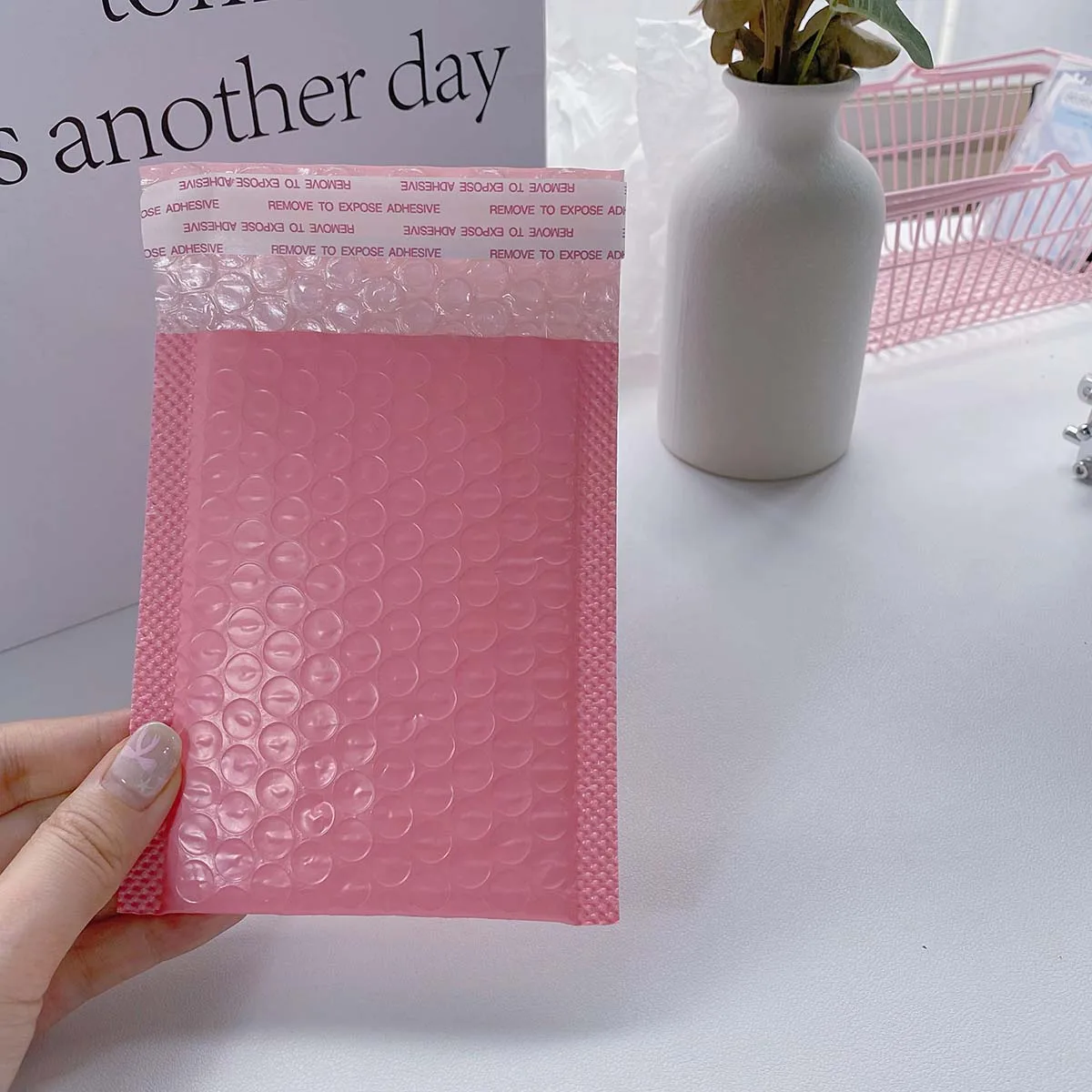 Bolsa de almacenamiento de 10 Uds., sobres coloridos acolchados con burbujas para correo comercial, paquete de entrega de envío autosellado, paquete exprés