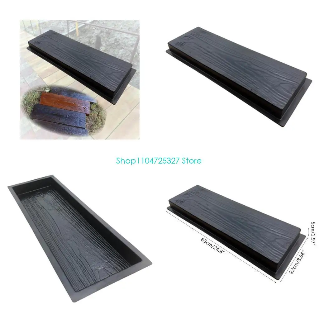 D8KF Imitation Grain DIY for Path Maker Paving Cement Brick Mold Stepping Pavement Road Concrete Mould Garden Decoration