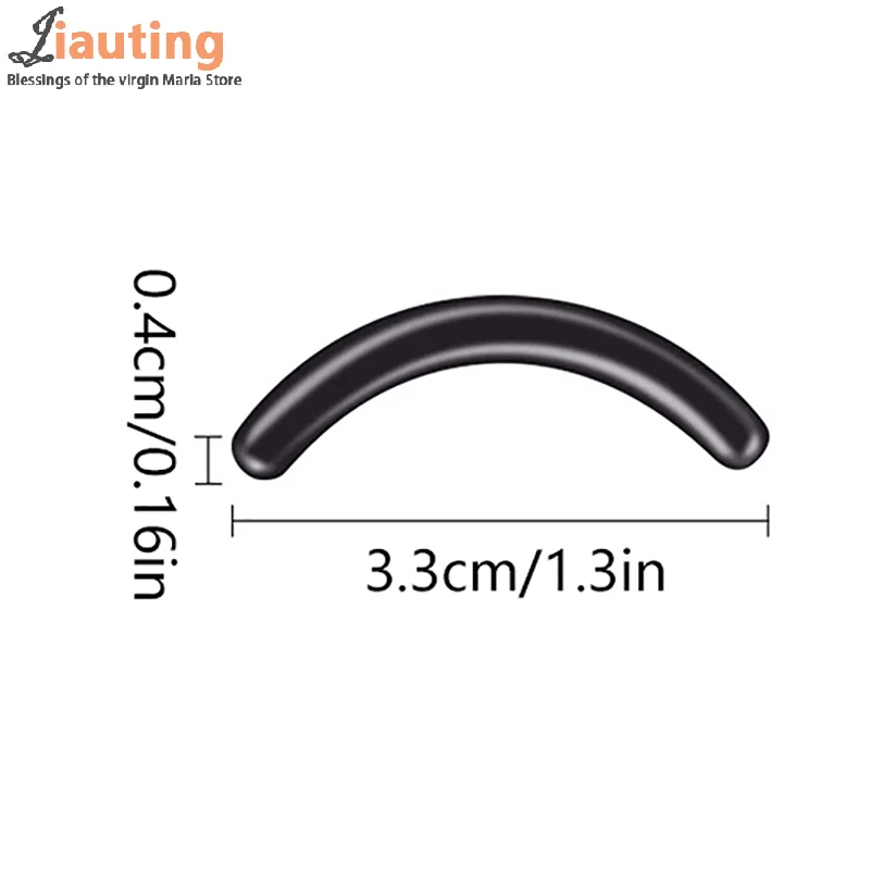 สีขนตา Curler เปลี่ยนยาง 30 ชิ้น/กล่องสีดําสีขาวสีฟ้า Elastic Eyelash Curler เปลี่ยนแถบยางอุปกรณ์เสริม