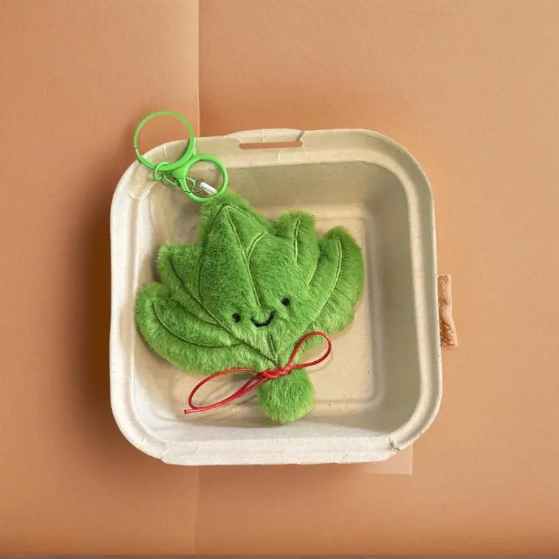 Pendentif en peluche feuille de Pomelo vert de dessin animé, pour dissiper la mauvaise chance, maison, chambre à coucher, voiture, porte-clés, sac à dos, décoration, cadeaux