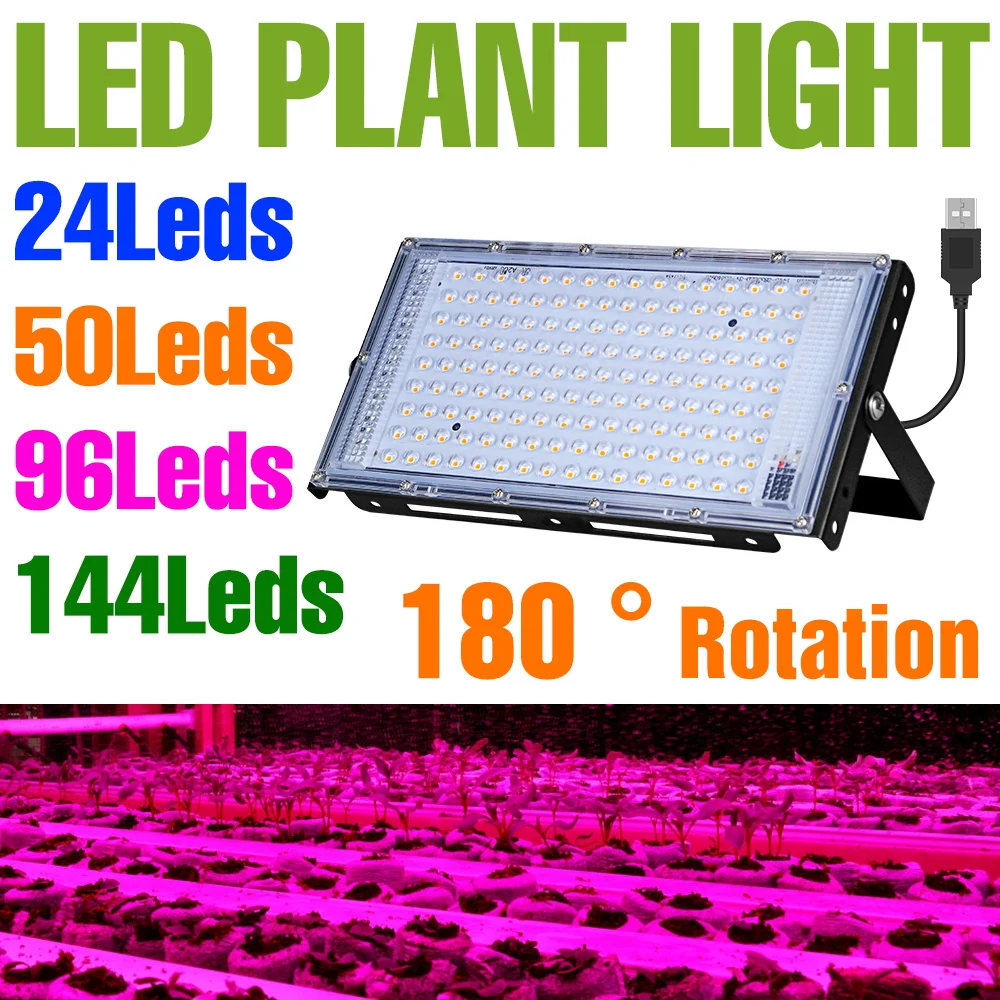 

LED Indoor Grow Light Full Spectrum USB Plant Lamp 5V Succulent Cultivation Lamps Greenhouse Tent Flowers Potted Fill Lighting