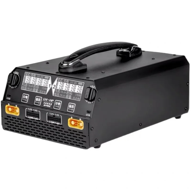 

Зарядное устройство для защиты растений U4-HP 2400 Вт 25 А, двухканальная зарядка, шестиосевой дрон, распыление пестицидов