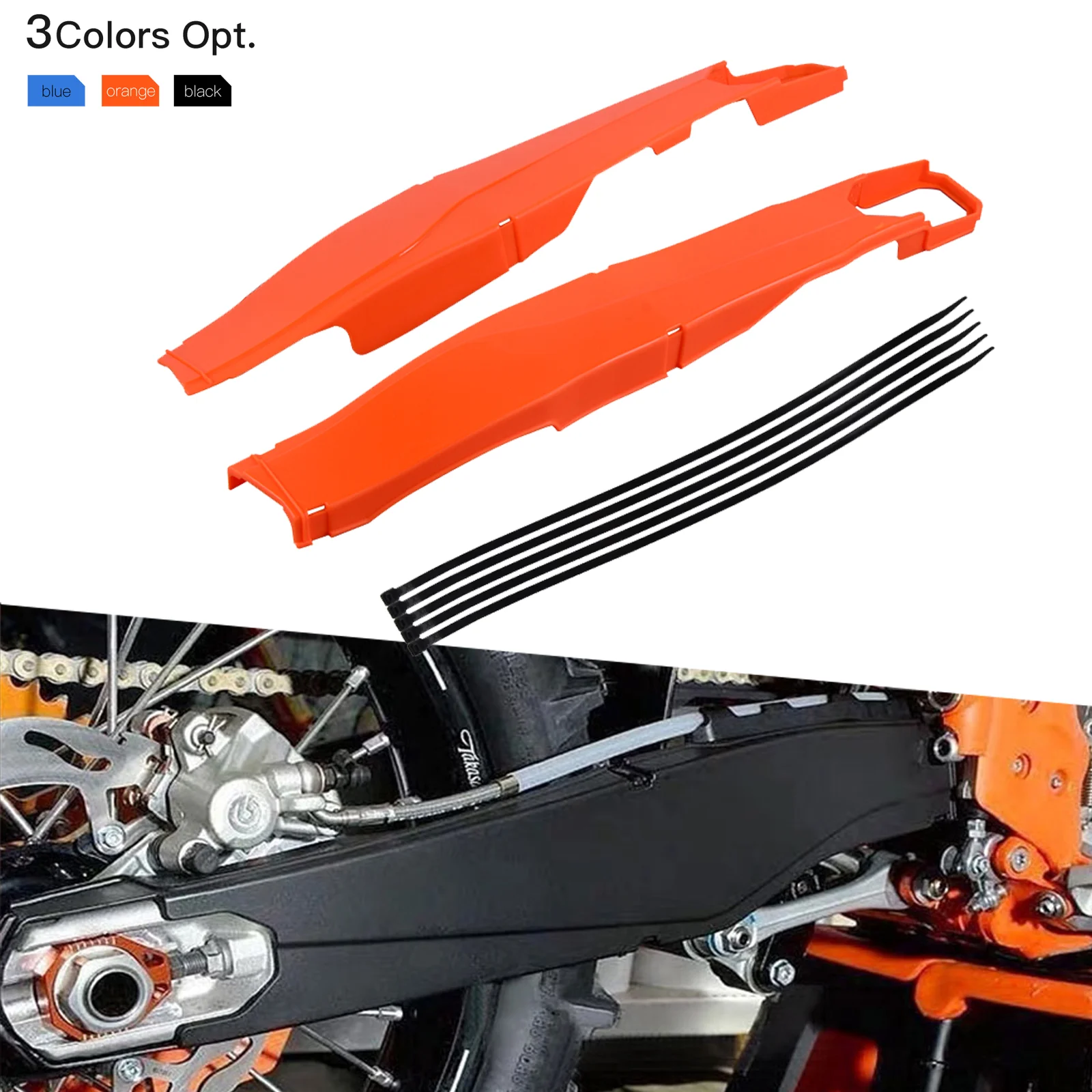 

Motorcycle For KTM 150 200 250 300 350 400 450 500 EXC EXCF XCW XCFW 2012-2023 2022 Swingarm Protector Plastic Cover Guard