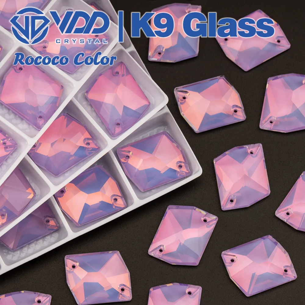 VDD 17x21mm Rokoko-Violett K9 Glas Aufnähbare Strasssteine Hochwertige AAAAA Kristall Flache Rückseite Näh-Strasssteine – Detail 7