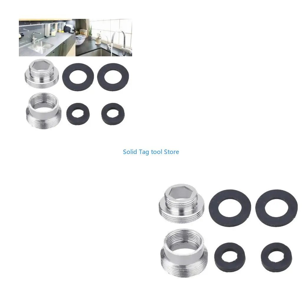 

4XFD, 2 шт., адаптеры для смесителей от 22 до 16 мм, разъем для аэратора для кухни, ванной комнаты, раковины