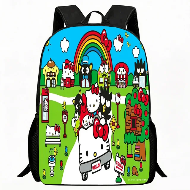 

Kids Bag Cute Cartoon Town Print School Backpack Durable Lightweight Children's Daypack Adjustable Shoulder Strap Kids Bookbag f