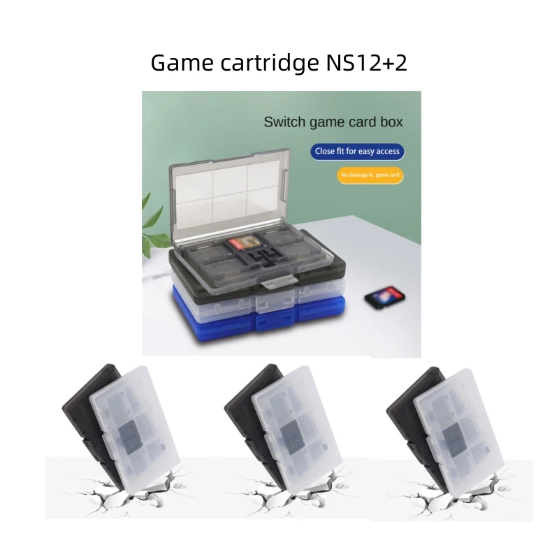 1 Uds. Para Nintendo/para Switch caja de Cassette de juego NS12 + 2 cajas de tarjetas caja de almacenamiento de Cassette caja de tarjetas Ns