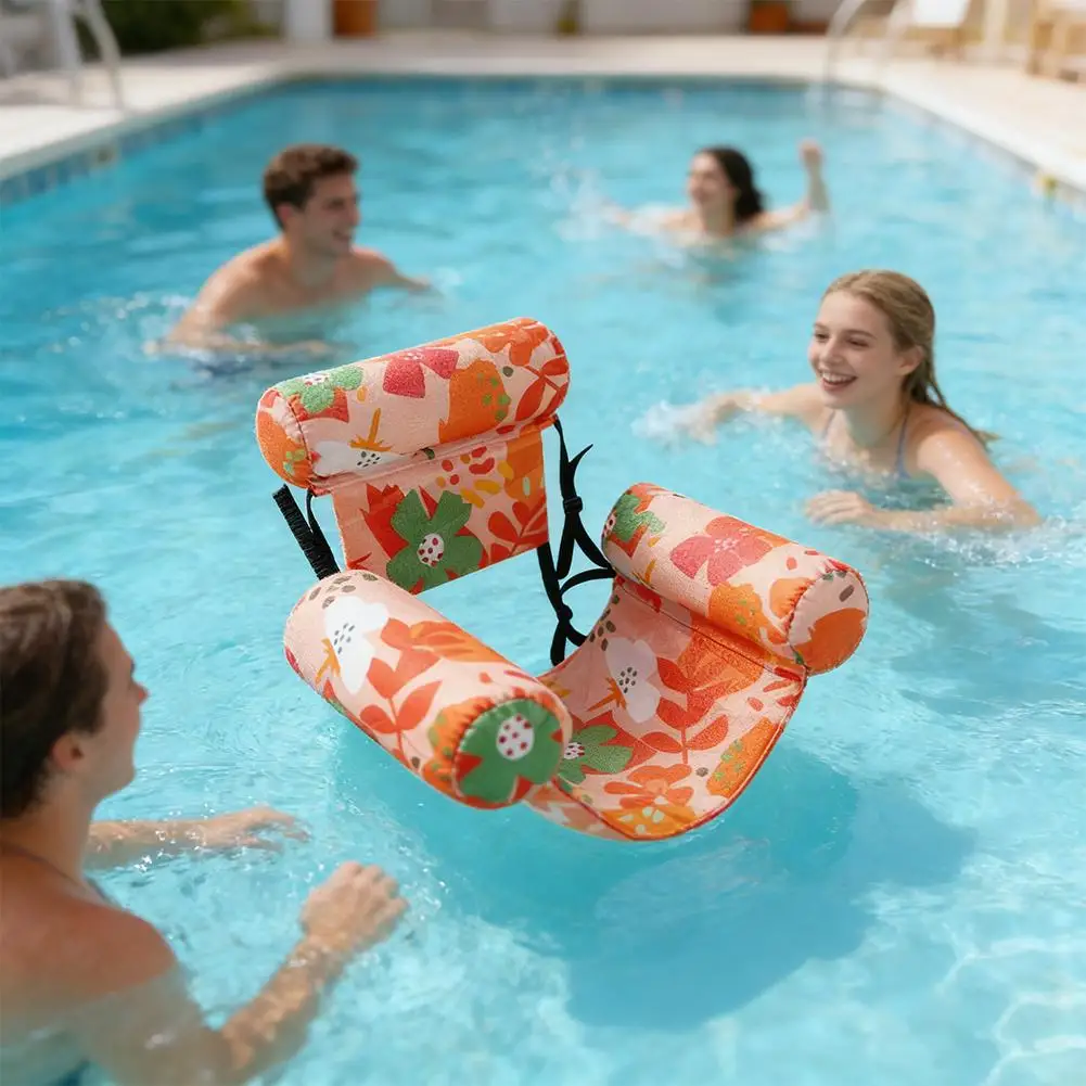 

Leakproof Inflatable Water Hammock Lounge Chair Print Swim Floating Bed Mattress for Beach Luxury Summer Pool Accessories