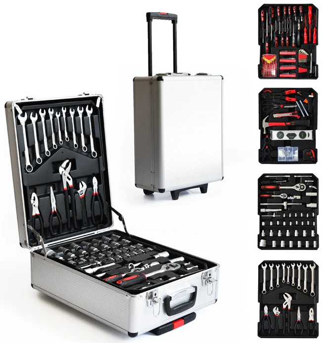 186/216pcs Ultimate Home Repair Master Set-Comprehensive Toolbox with 4 Drawers,Rolling Storage Case,72-tooth Ratchet Wrench Set