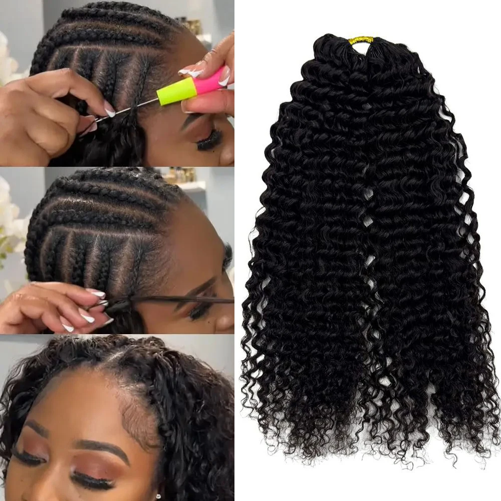 feather-crochet-deep-curly-human-hair-extensions-pre-segmented-knotless-brazilian-12a-small-spirals-curly-crochet-hair-loop