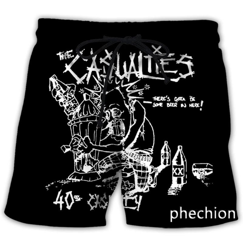 phechion New Fashion Men/Women The Casualties Band 3D Print Casual Shorts Novelty Streetwear Men Loose Sporting Shorts L161