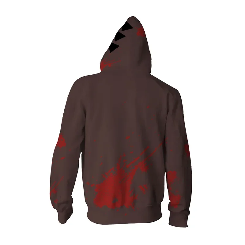 Satsuriku no Tenshi Angels of Death Zack Costume Isaac Foster Cosplay Hoodies Zipper Jacket Hooded Sweater