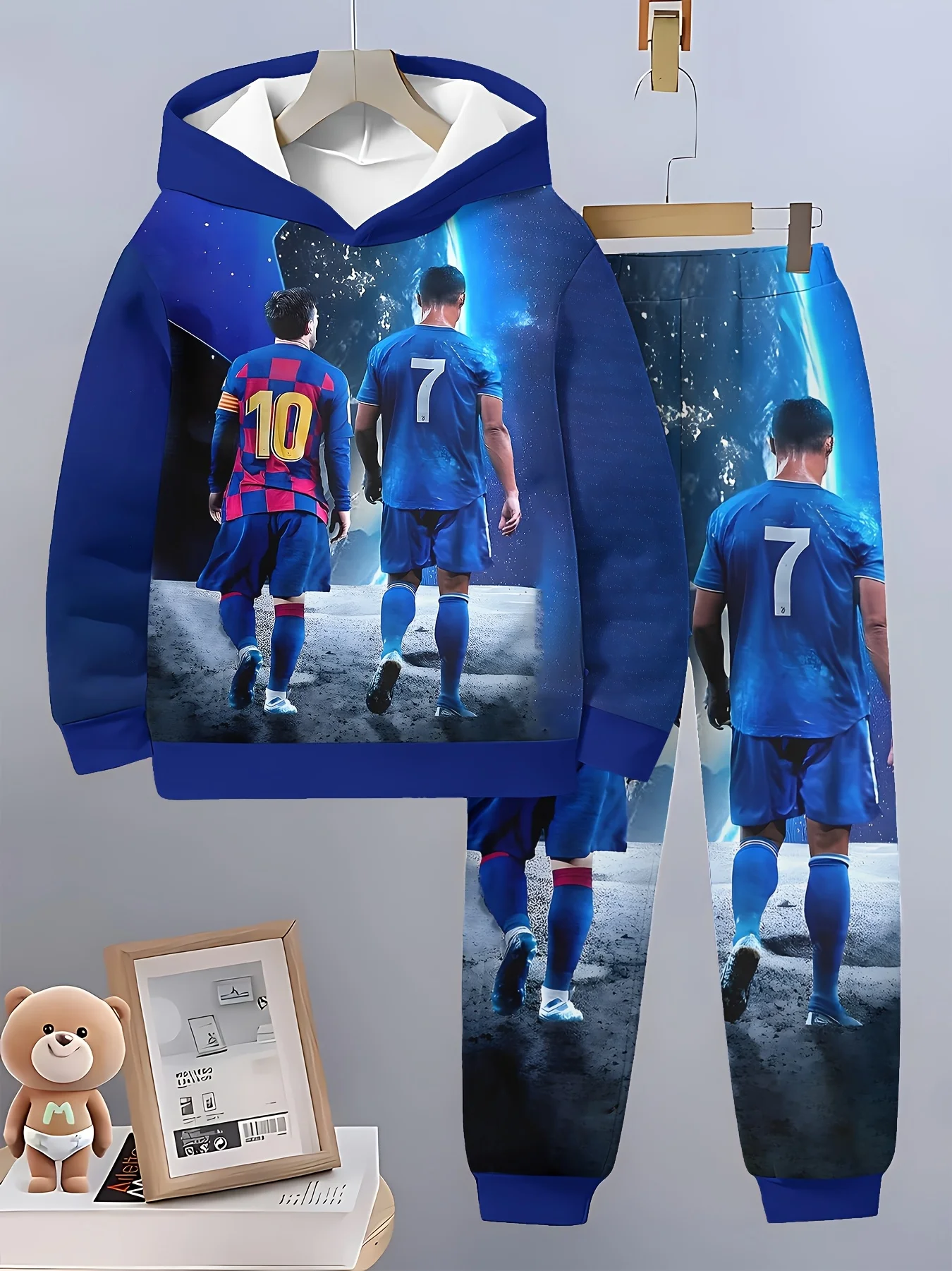 

Футбольный костюм с 3D принтом, толстовка с принтом лесного тигра, повседневная толстовка с капюшоном + повседневные брюки на шнурке, комплект из 2 предметов, мужской и женский костюм с капюшоном