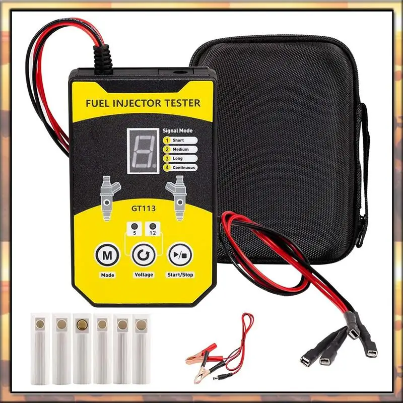 AS59 テスタークリーナーキット 8 パルスモードインジェクターテスター 6 サイズクリーニングアダプター 12V/5V 出力電源ドライブ