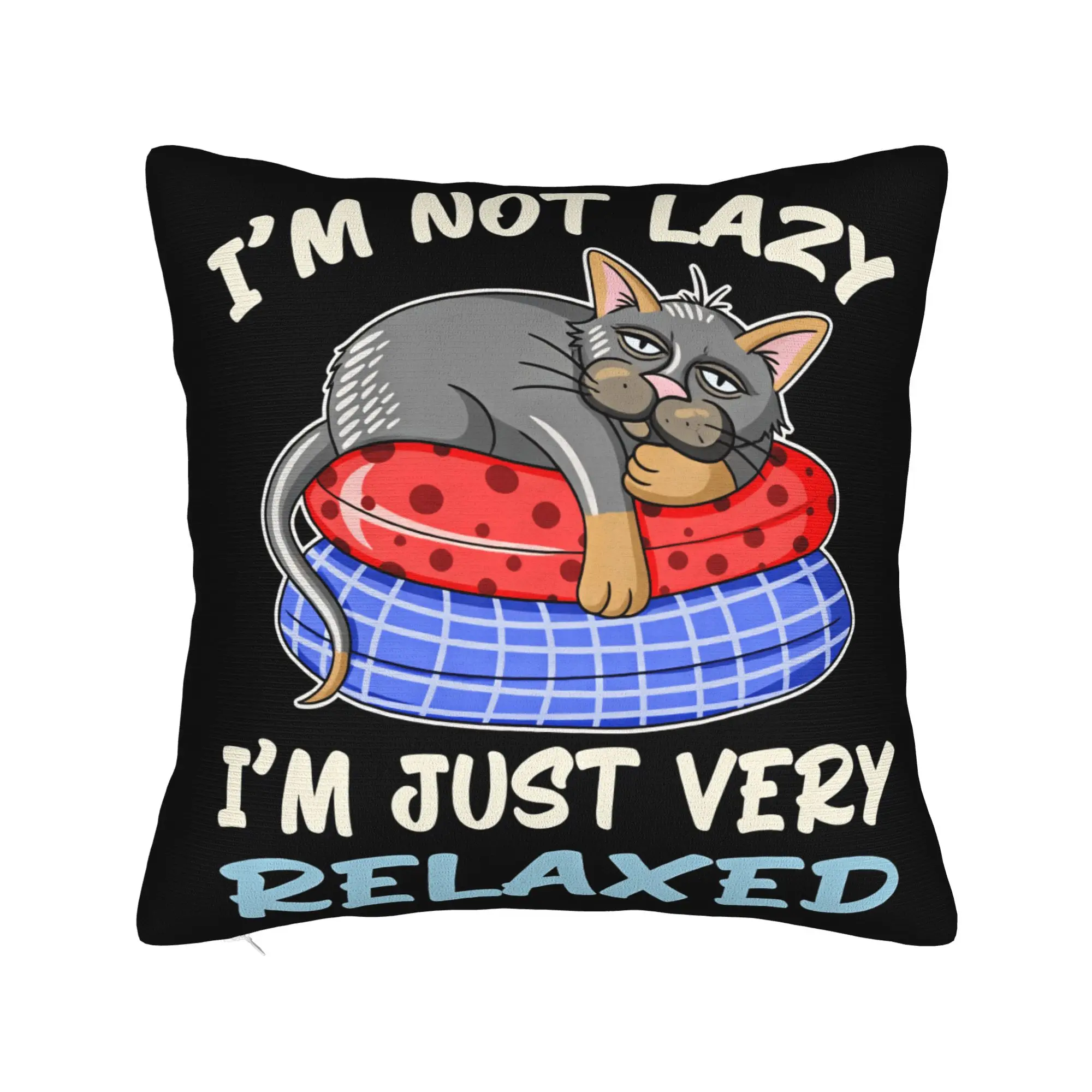 Pillow Cover I'm not lazy cat funny quote  Morden Pillow Case For Wedding Party Home Decor Pillowcases