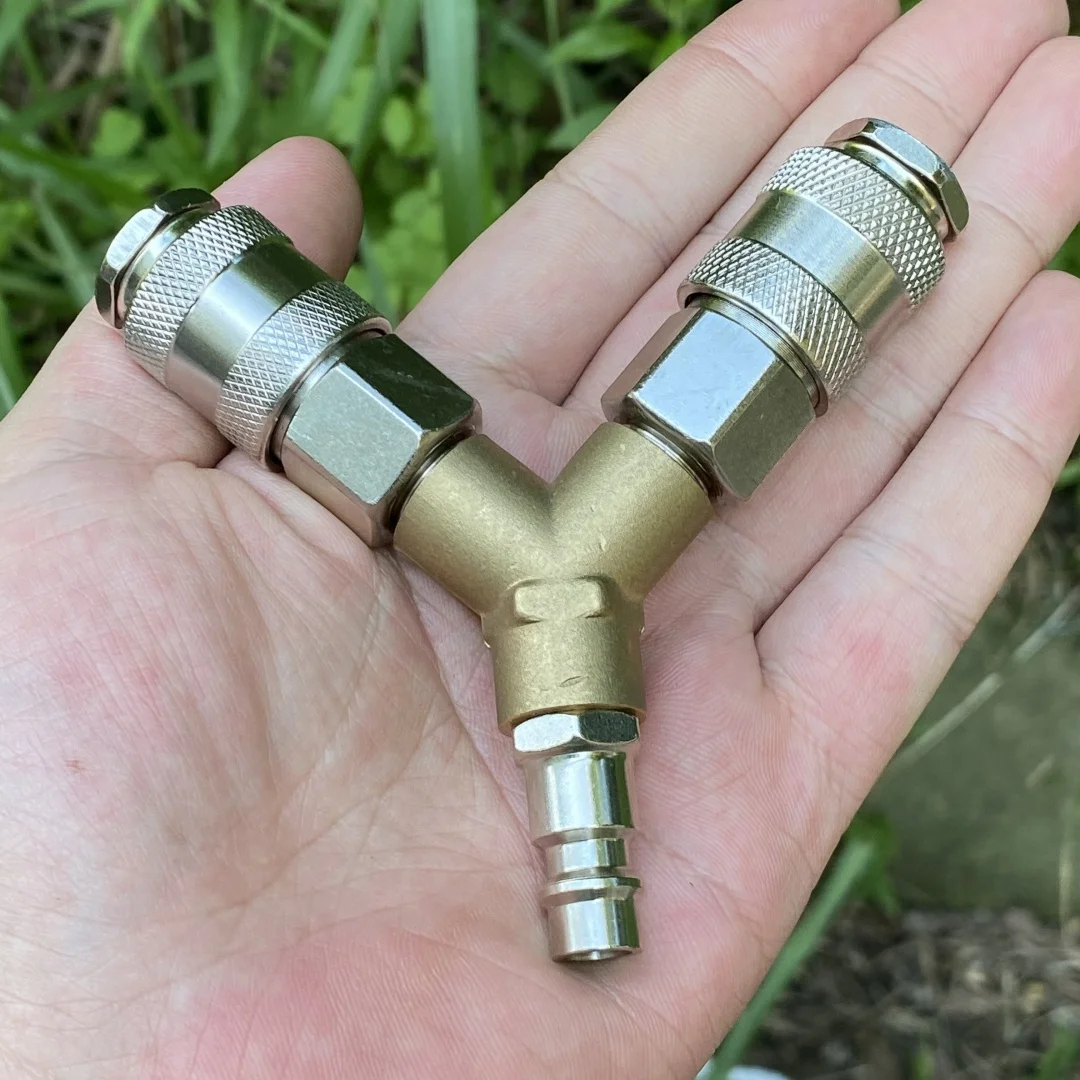 Europe Standard Pneumatic Pneumatic Manifold Splitter Coupler 2-3 Ways Compressed Air Distributor Quick Fitting