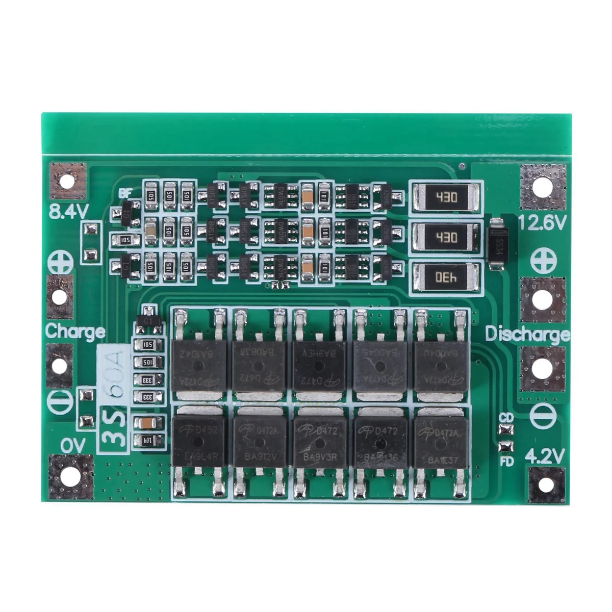 3S 60A Bms Board Lithium Li-Ion 18650 Battery Protection Board With Balance For Drill Motor 11.1V 12.6V 18650 Lipo Cell Module