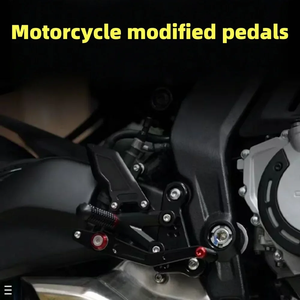 【High Quality​】Motorcycle modification: Adjustable rear footrests and racing front footrests compatible with 675SR and 675SR-R