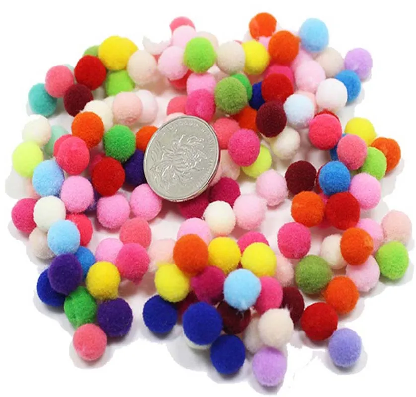 30-300Pcs Pom Poms Fluffy Soft Pompom Ball 8/10/15/20/25/30mm Handmade Sewing Craft DIY Kids Toy Christmas Weddinrg Decoration