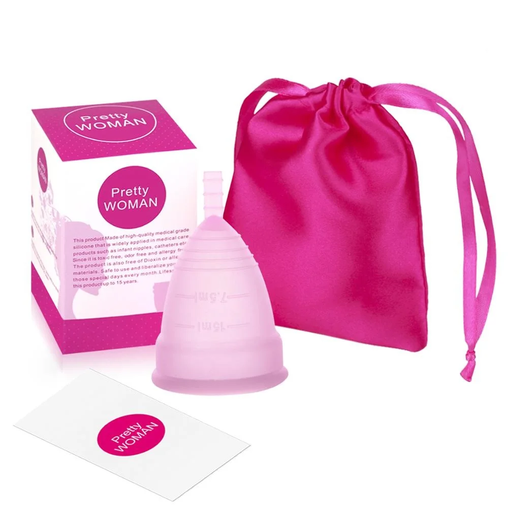 Copo menstrual do silicone do período de higiene feminino copo menstrual colletor copita senhora mulher copo