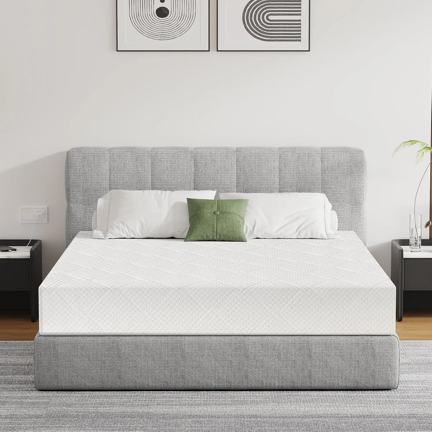 Extra Firm Twin Mattress 8 Inch High Density Foam Back Pain Relief Fiberglass Free Cover CertiPUR-US 75''x38'', Customized