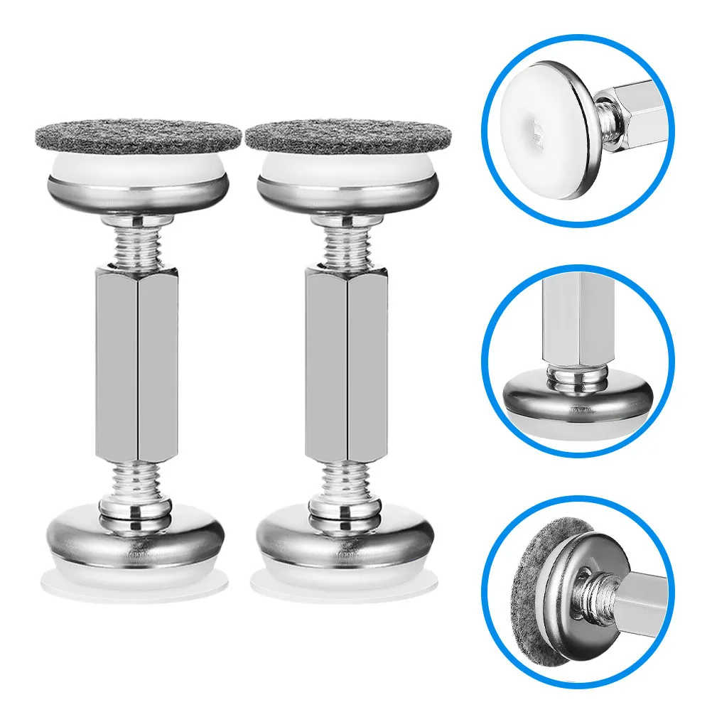 4Sets Adjustable Bed Headboard Stopper Anti-Shake Stabilizer Wall Bracket Protect Wall Quiet Sleep Bed Frame Support Tool