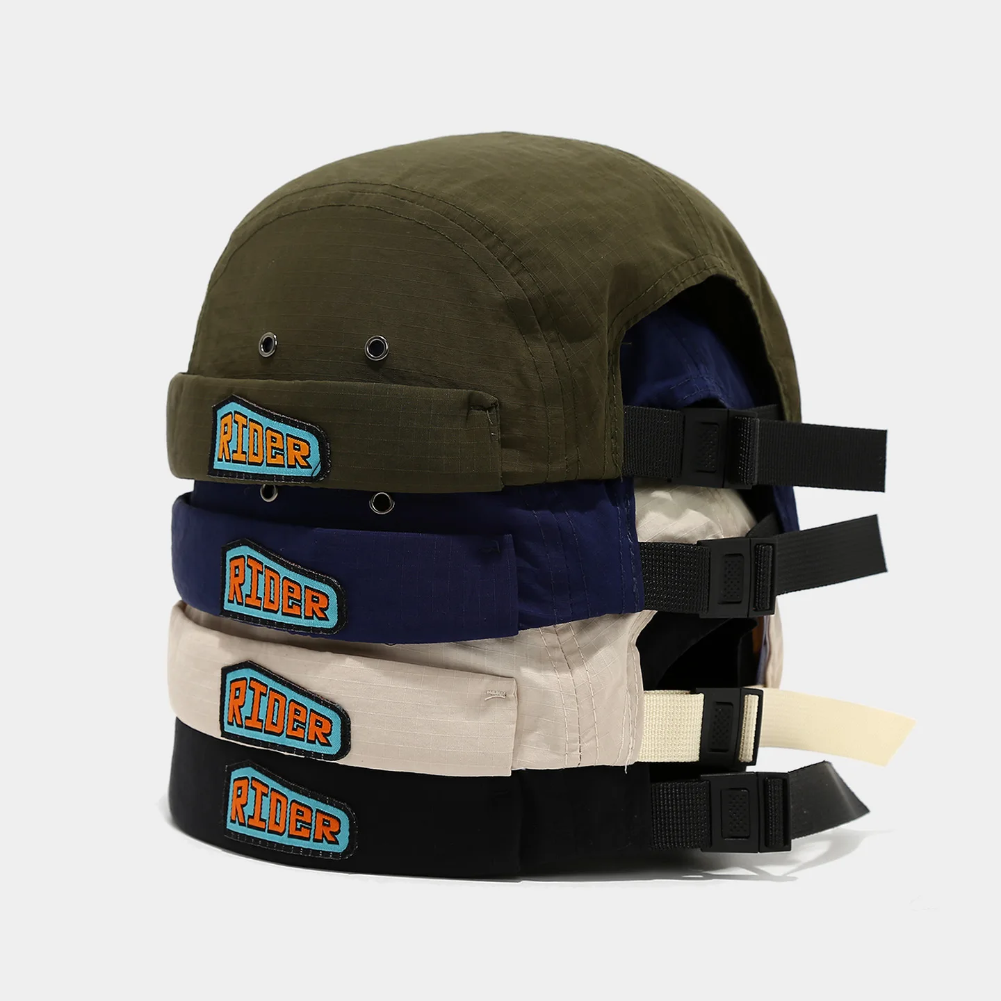 Japanese Trendy Brimless Docker Cap Retro Letter Stick Cloth Melon Skin Hat Unisex Quick Drying Breathable Fabric Landlord Cap