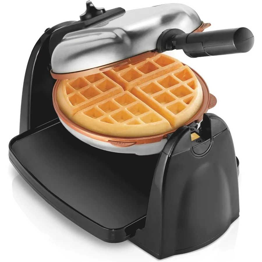 

Belgian Waffle Maker with Removable PFASFree Durathon Nonstick Coated Plates for Easy Flip and Cleanup Ceramic Grids for Even H
