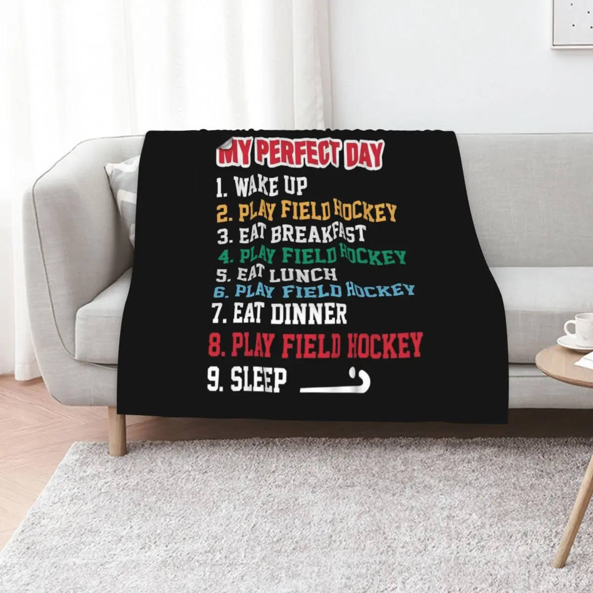 My Perfect Day Play Field Hockey Throw Blanket Luxury Thicken Bed covers Blankets For Sofas Designers anime manga Blankets