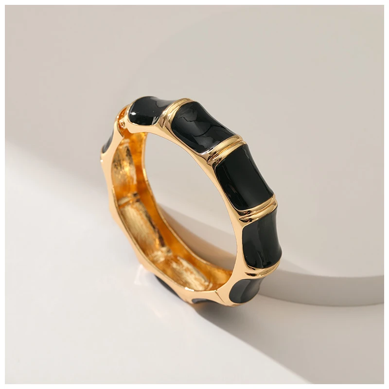 New Arrivals Costume Bangle Cuff Bracelet for Women Gold Plating with Enameled Colorful Cuff Bangle Jewelry Drop-Shipping Gifts
