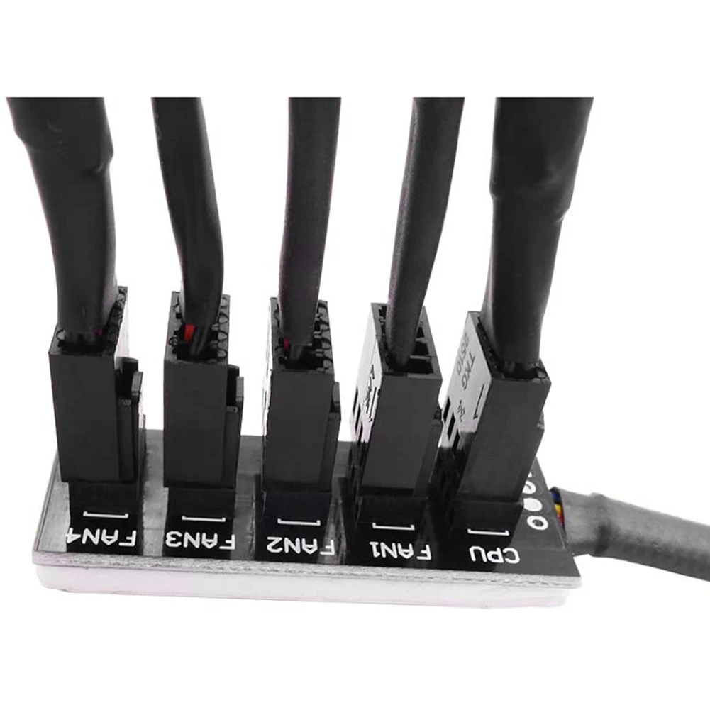 Cooling Fan Power Cable Hub Splitter Adapter CPU HUB Splitter PC Case Chassis Cooler Power Cable Adapter