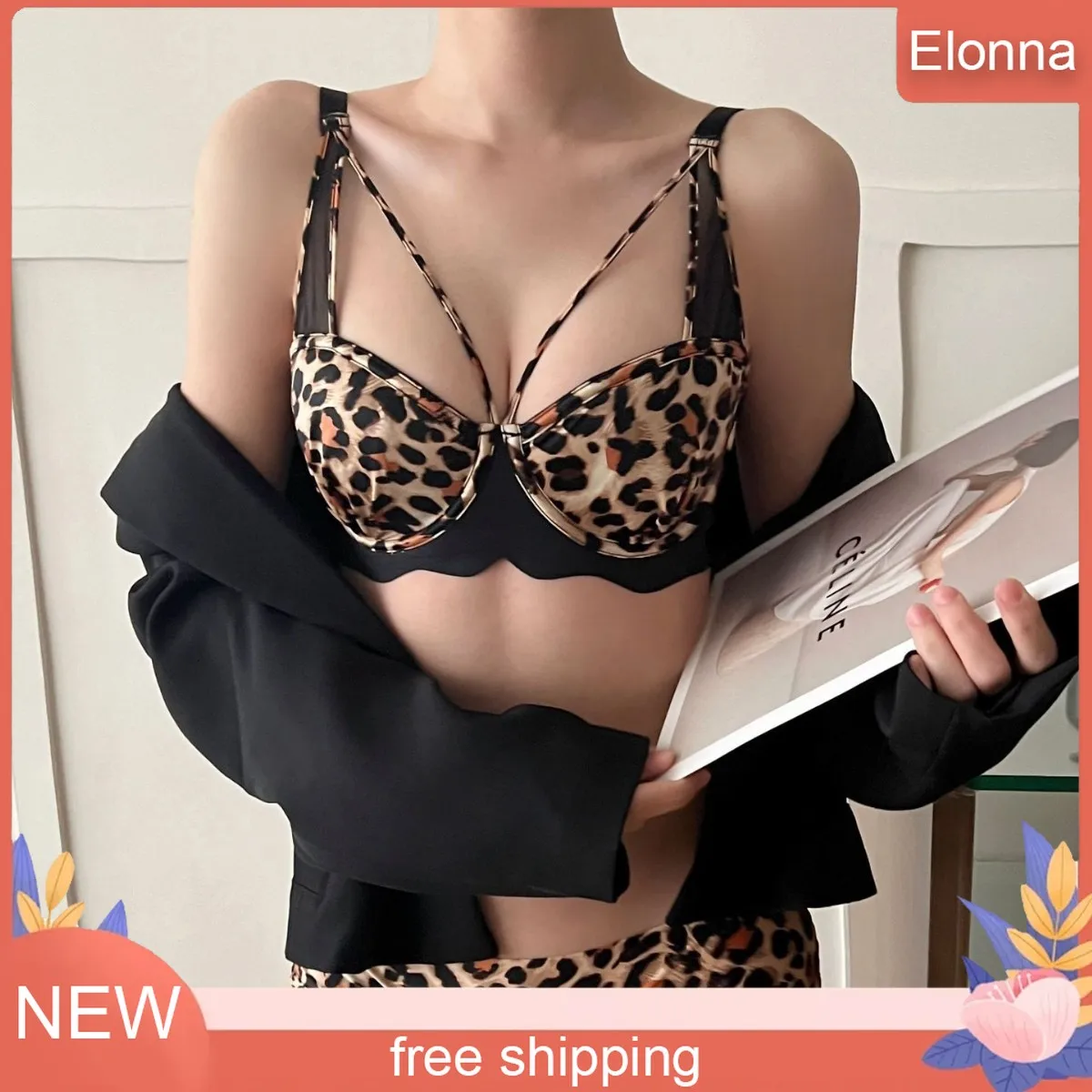 

Japanese Pure Desire Wind Sexy Bra Set Small Breasts Gathered Underwear Without Steel Ring French Lace Bra