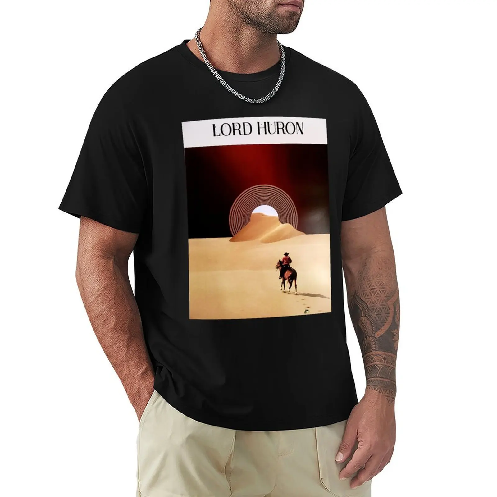 dor lord tunggang kuda huron Camiseta básica de manga corta de mezcla de algodón