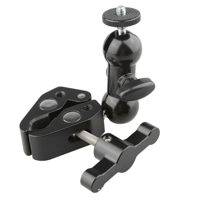 

Crab pliers with 1/4 screw double ball head mounting seat (black T-handle)