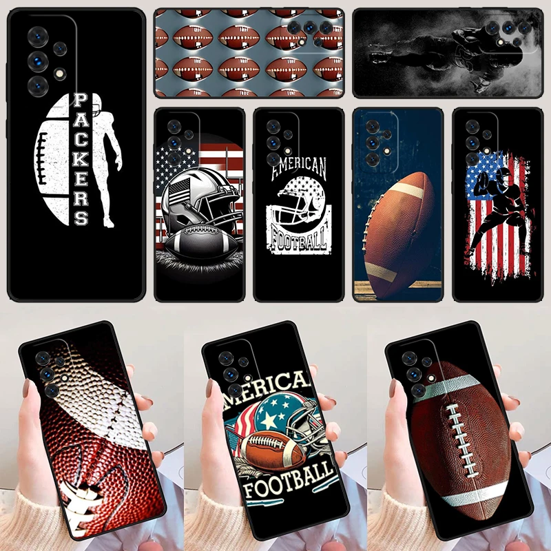 

USA FOOTBALL For Samsung Galaxy A52 A72 A73 A20e A21S A50 A70 A11 A12 A42 A31 A40 A51 A71 A32 A80 A91 Phone Case Cover