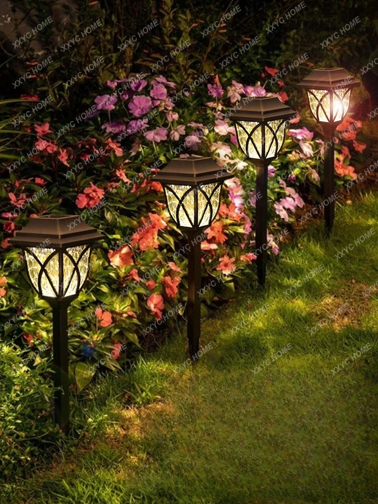 Solar Outdoor Light Lawn Lamp Home Garden Atmosphere Waterproof Landscape Layout Villa Decoration Courtyard Ground Lamp