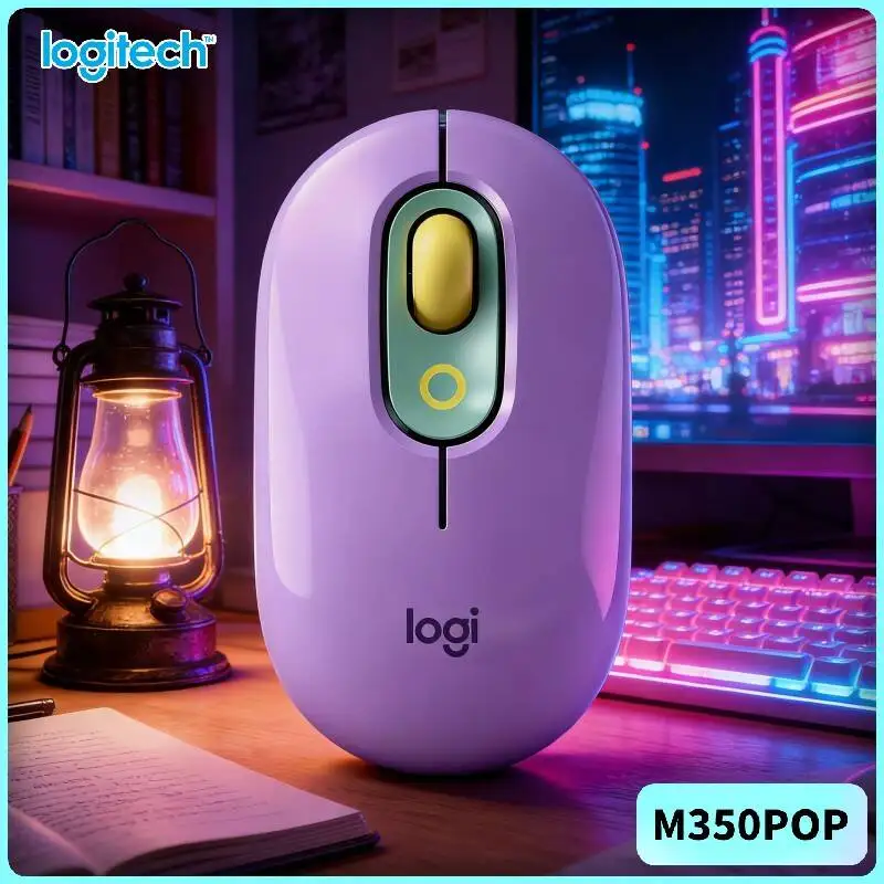 

Wireless Logitech M350 POP Mouse 10m Range Quiet Click PC for Chromebook Pixel and Google Pixelbook Go Device