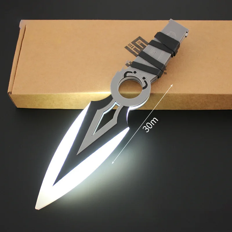 

30CM (11.8in) Valorant Game Merch Acrylic Kunai Illuminated Version Weapon Model Sword Toy