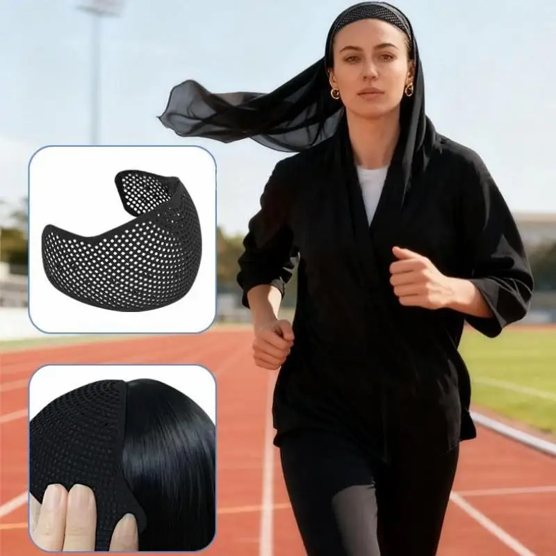 New Women Non Slip Headband, Elastic Sweat Band Prevents Slipping, Soft Breathable Hair Band for Running Yoga Fitness Sports