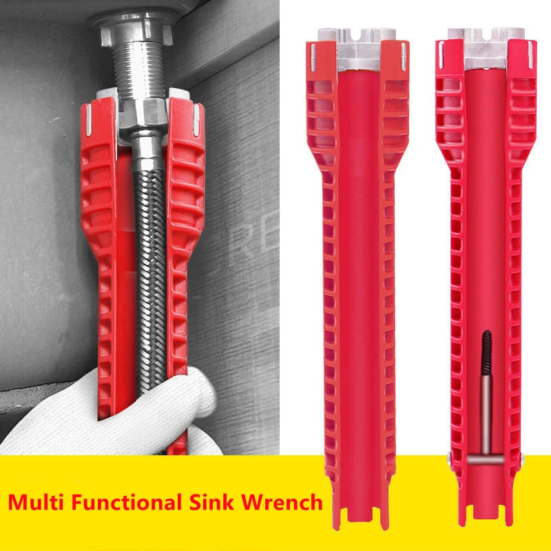 

5 In 1 Faucet Sink Wrench Pipe Wrenches Faucet Sink Installer Kit for Bathroom Kitchen Plumbing Repair Installation Hand Tools