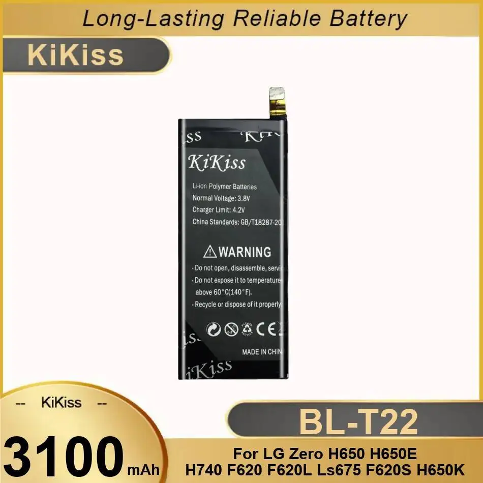 خفيفة الوزن BL-T22 ل LG صفر H650 H650E H740 F620 F620L LS675 F620S H650K 3100Mah بطارية الهاتف المحمول عالية الأداء #1