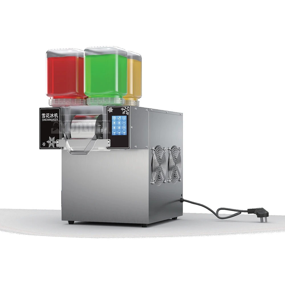 

Commercial Ice Cream Making Machine Snowflake Machine 4 Barrels Rainbow Color Ice Shaver Maker Snow Cone Machine