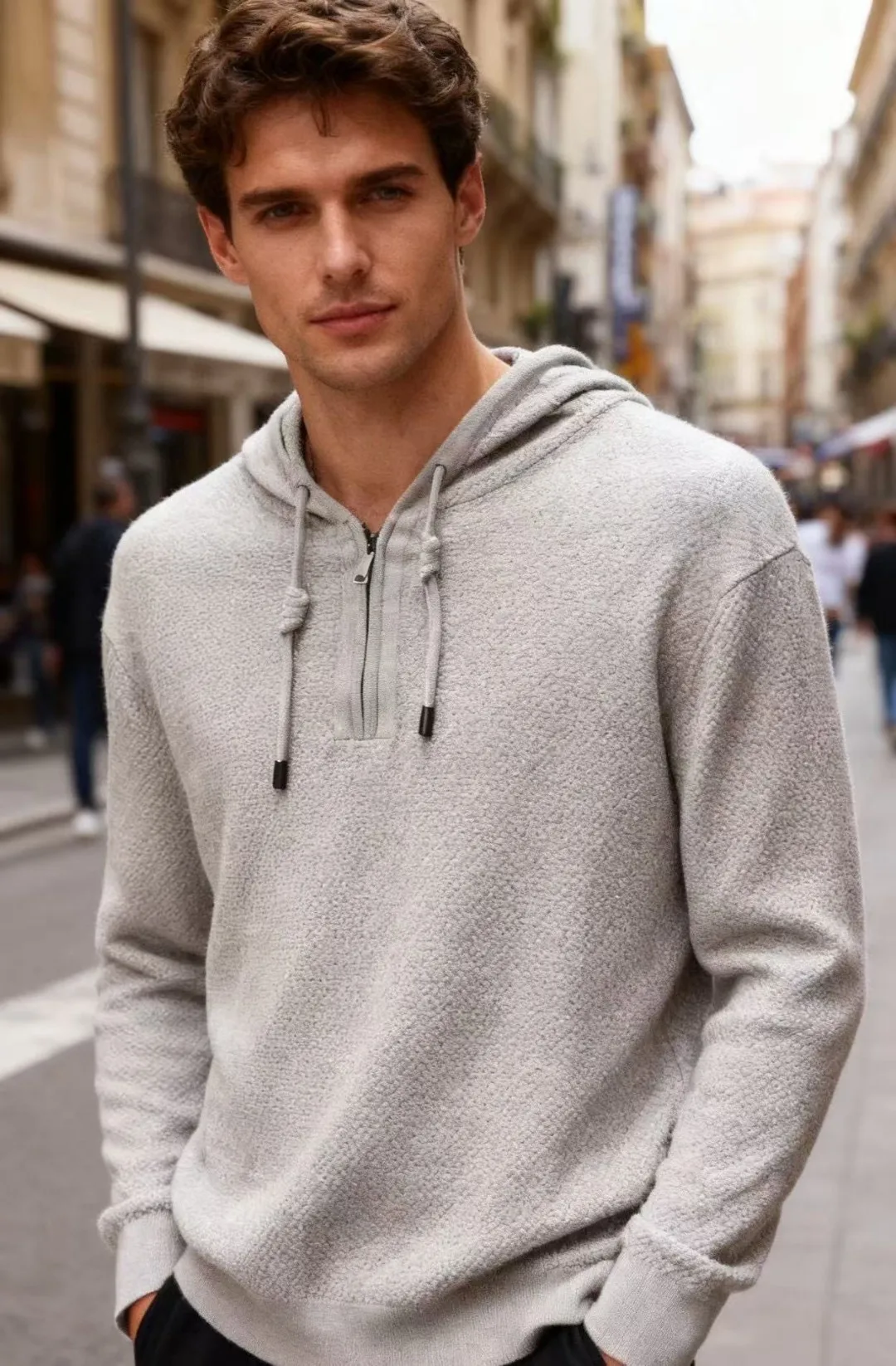 

Italian Sle Luxury Men's Knitted Zipper Cardigan Casual Busin Old Money Sle Autumn Winter Jaet Coat Long Sve Hat