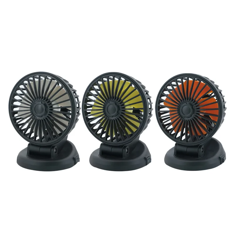 Car Fan 360° Adjustable 1/2/3 Head Air Fan Auto Electric Fan USB/12V/24V Fan Car Silent Fan For Home Desk Office&Car RV Truck