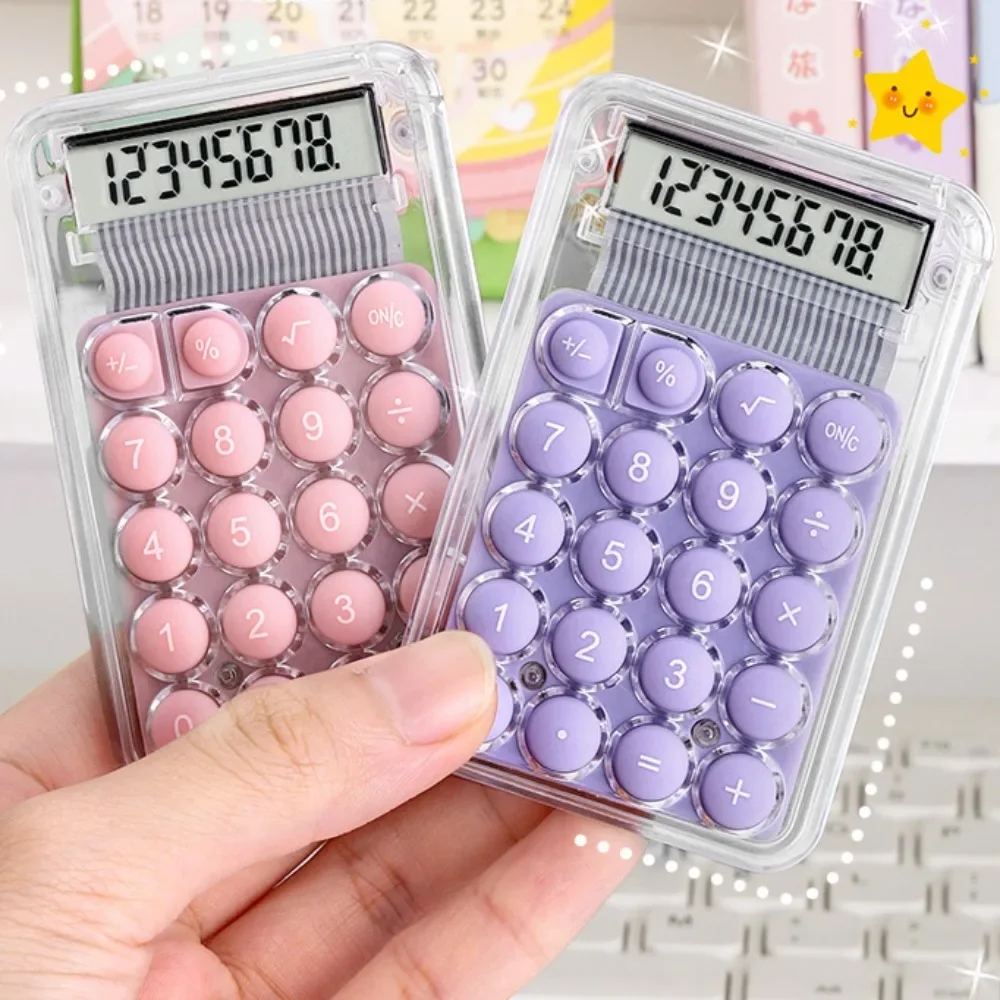 

Cute Silent Calculator Mini Version Learning Auxiliary Small Portable Calculator Back To School Supplies Students/Finance